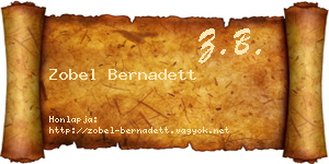 Zobel Bernadett névjegykártya